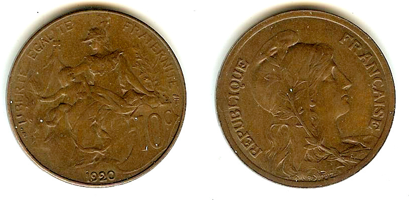 10 Centimes Dupuis 1920 AU